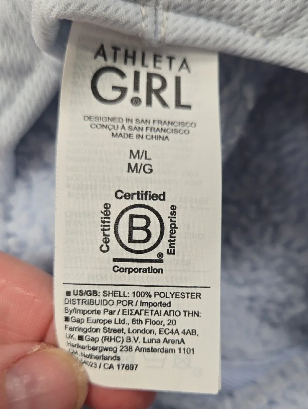 Athleta Light Blue Plush Kids Bucket Hat